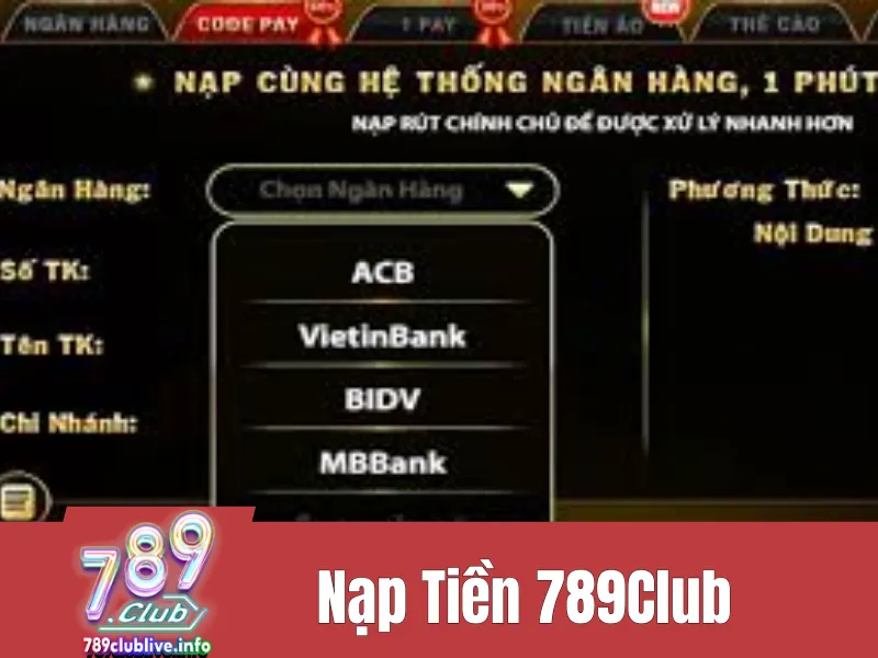 Nạp Tiền 789Club